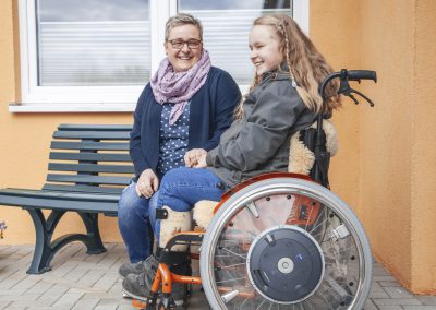 Danny Zander und ihre Tochter Julien im Wohnpark Osterwieck