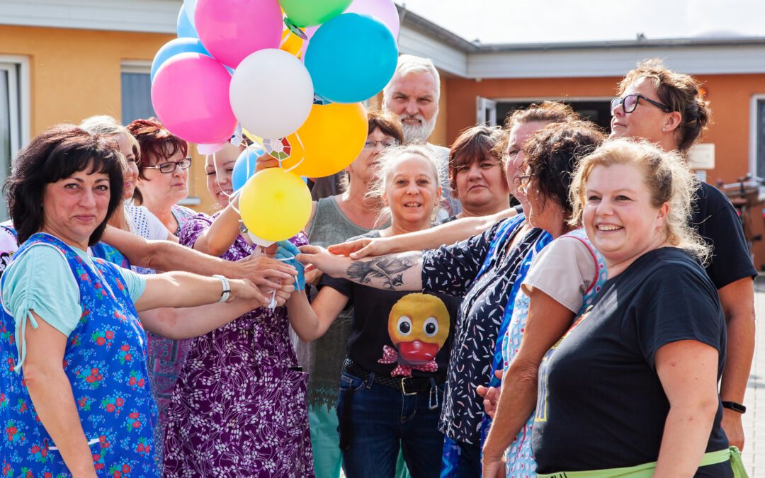 Bunte Ballons für glückliche Jahre