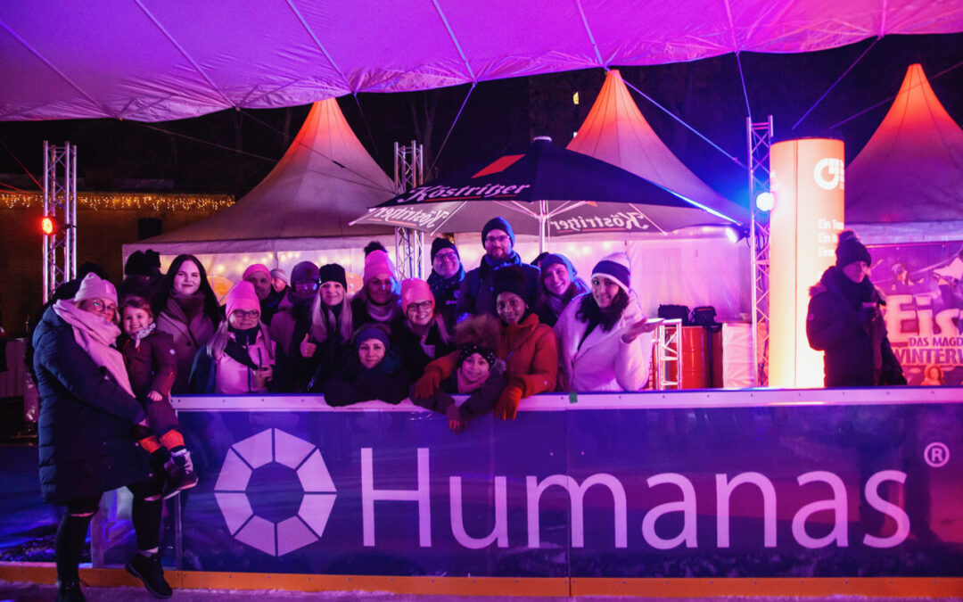 Humanas-Teams auf dem Eis