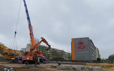 Neuer Platz für Kran im Wohnpark Wanzleben