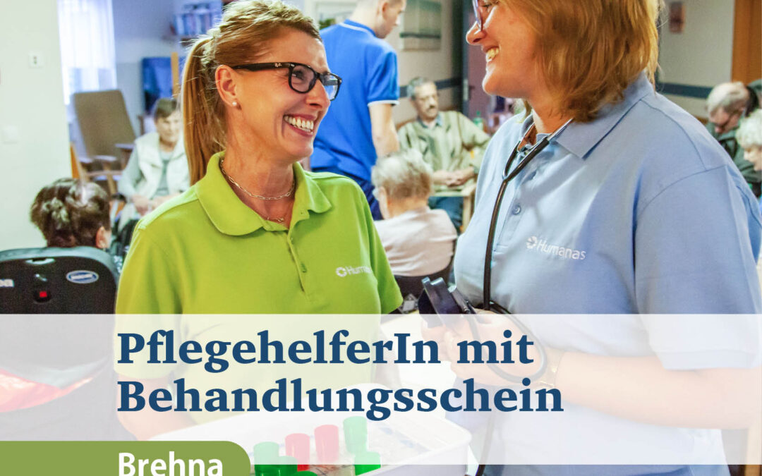 PflegehelferIn (m/w/d) mit Behandlungsschein am Standort Brehna