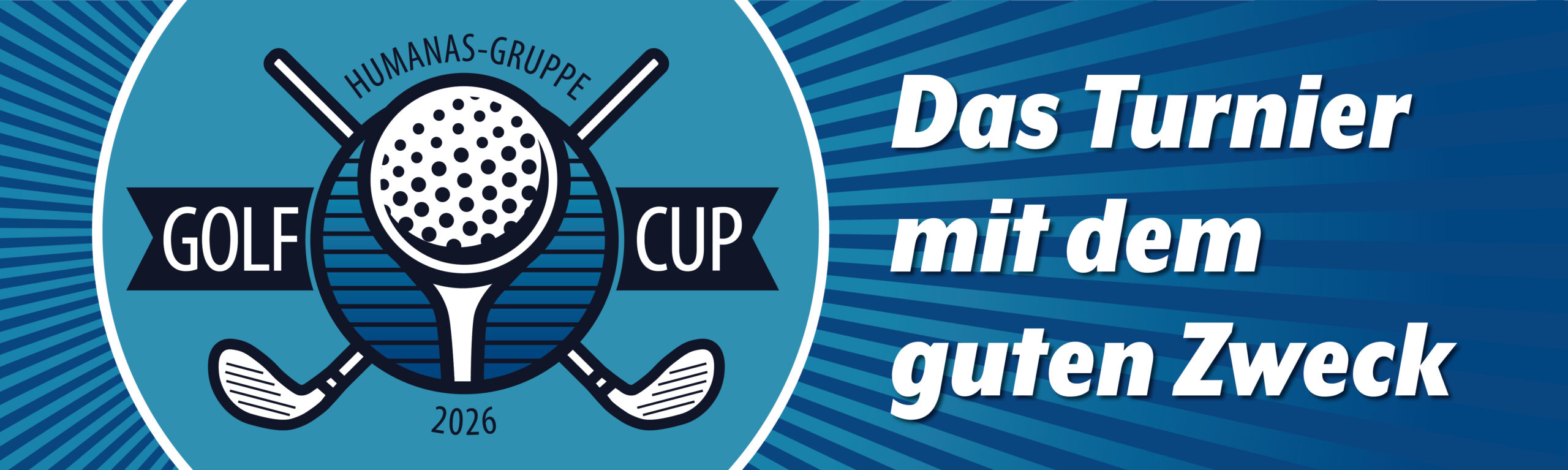 Die Humanas-Gruppe lädt herzlich ein zum zweiten Charity-Golf-Cup zugunsten der Humanas Stiftung (LINK), die Sport-, Bildungs- und soziale Projekte für Kinder und Jugendliche in Sachsen-Anhalt unterstützt. Grafik: Humanas