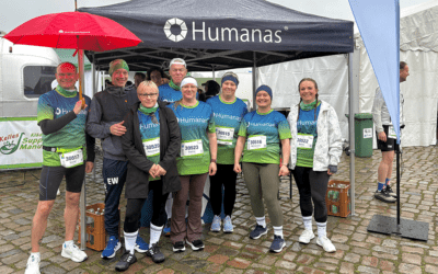 Humanas-Teams trotzen Regen beim Elbdeichmarathon