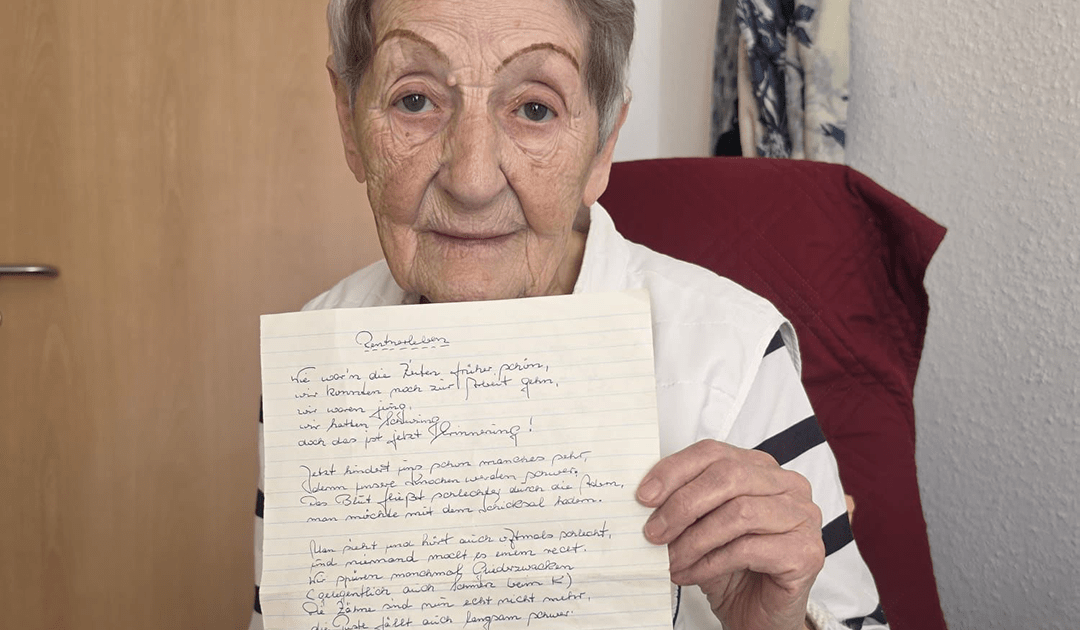 Gedicht über’s Älterwerden von Zielitzer Bewohnerin